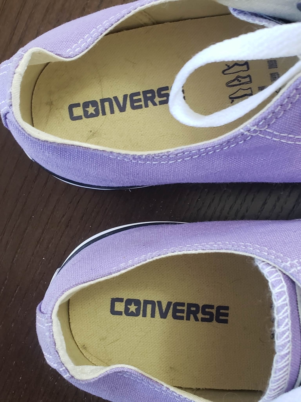 Converse Lavender Canvas Low-Top Sneakers with White Laces Men's Size 11 - Picture 8 of 9